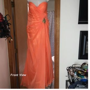 Formal Light Orange Gown EUC